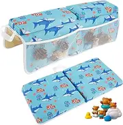 2Pcs Baby Bath Kneeler and Elbow Rest Pad Set Comfortable Foam Bath Kneeling Pad Anti-Slip Bath Tub Elbow Pad with 4 Organizer Pockets Washable Baby Bath Cushion Bath Kneeling Pad (Kneeling pad)