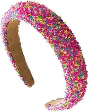 Donut Sprinkle Headband for Women's Hair Accessories Candy Hairbands Headband Cute Sweet Padded Head Bands for Women's Hair Band for Girls