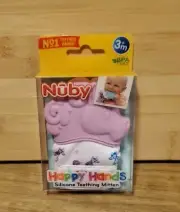 NEW Nuby Baby Silicone Teething Mitten Unicorn Purple 3 Months BPA Free