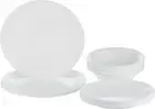 Corelle Bella Faenza 18 Piece Dinnerware Set - White Dining Set Kitchen & Dinner