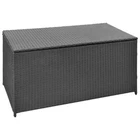Garden Storage Box Grey 120x50x60cm Poly Rattan Container Organizer vidaXL