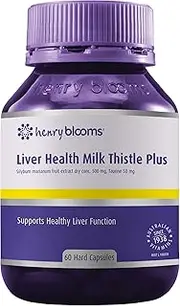 Henry Blooms 35,000 mg Milk Thistle with 50 mg Taurine 60 Vegetarian Capsules