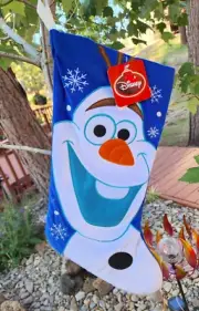 Disney Frozen Snowman Olaf Christmas Holiday Stocking New NWT 20" embroidered