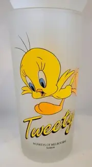 MONKEYS OF MELBOURNE FROSTED VINTAGE GLASS WARNER BROS TWEETY BIRD NEW 1995