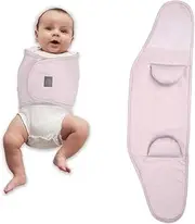 BRIGHTFUFU Adjustable Pink Cotton Swaddling Blanket Portable Wrap Towel for Newborns Lightweight and Breathable Design for Comfortable Sleep