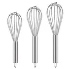 Stainless Whisk All 3 Pack Kitchen Manual Egg Beater Wire Blender Cooking New