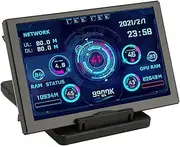 5 Inch IPS PC Temperature Monitor, Mini CPU HDD Data Monitor, USB Dynamic Screen for Linux