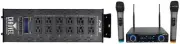 Chauvet PRO-D6 6 Ch 20A DMX-512 Dimmer Switch Pack+Dual Wireless UHF Mics