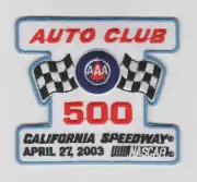 2003 Auto Club 500 Embroidered Patch NASCAR California Speedway