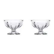 2x 4pc Port Soda Lime Glass Dessert Ice Cream Cup 12cm/130ml - Clear