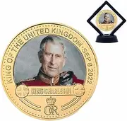 King Charles III Souvenir Metal Coins,King Charles Coronation Medals | Souvenir Collectable Memorabilia British Decorations Lereca
