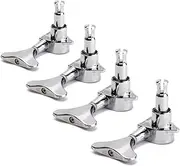 COOPHYA Guitar Tuning Tuner Heads for Electric Guitars 4r Bass Tuning Pegs Machine Heads with Screws Silver