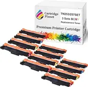 [Cartridge Planet] 3 Sets BCMY Compatible Toner Cartridge for Brother TN-253 TN-257 TN253BK TN257C TN257M TN257Y (2,500/2,300 (B/CMY) pages) for DCPL3510CDW HLL3230CDW HLL3270CDW MFCL3745CDW MFCL3750C..