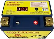 4L-BS 12V 2Ah 160CCA Li-ion Motorcycle Battery with built-in BMS voltage protector for Motorcycle, Scooter, ATV, Moped and Snowmobile(Left Negative)