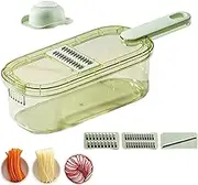 Veggie Slicer | Potato Slicer | Kitchen Tool with Container Vegetable Grater for Food Prep Restaurant Salad Potato Carrot BBQ Camping