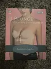 Beige U Plunge Backless Strapless Cleavage Enhancement Stick On Bra Size D