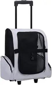 VRAXO Foldable Multipurpose Pet Trolley Grey -2.4KG,171020