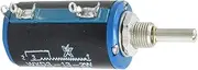 Aexit WXD3-13 (Control electrical) 10K ohm 2W 4mm Dia Round Shaft Rotary Wire (49ry380qf541) Wound Potentiometer