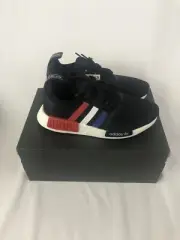 Adidas NMD R1 J Tri-Color Core Black Cloud White Scarlet EG9360 Size 5 NEW