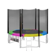 NNEDPE Blizzard 8ft Trampoline Rainbow