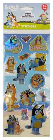 Bluey Puffy Stickers 3 Pack