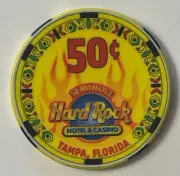 Hard Rock Hotel Casino 50 Cent Fractional Chip Seminole Tampa Florida