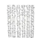 18X Fondant Cake Mould Alphabet Letter Number Cookie Press Embosser Baking