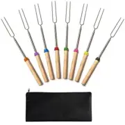 Roasting Sticks, Marshmallow Sticks Kit Extending Roaster 32 Inch Set of 8
