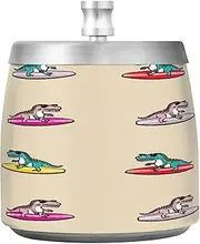 Cartoonish T Rex Beige Smoking Can, Smokeless Ashtray with Lid, Ashtray Outside with Lid
