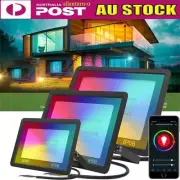 Tuya Smart Floodlight LED Reflector Outdoor 30W 50W 100W RGB Dimmable Lighting