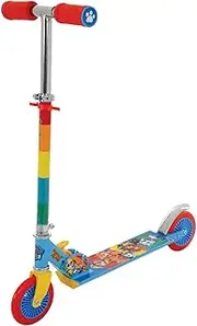 Paw Patrol Licensed 2 Wheel Scooter for Kids Ages 3 Years with Adjustable Height Steering Wheel Foldable for Easy Transport