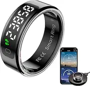 Smart Ring with Screen Heart Rate Monitor Sleep Tracker Fitness Step Counter Calories Health Anillo Inteligente Tasbih Finger Counter Remote Camera Smart Rings for Men Women