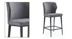 KABO BAR STOOL GREY FABRIC WITH POWDERCOATED FRAME BNIB LUXURY FURNITURE