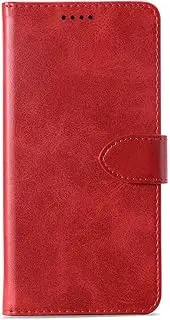 LCEHTOGYE Cover for Samsung Galaxy A25 5G, PU Bracket Shell Back Case Bumper Protective Case for Samsung Galaxy A25 5G-QKXNPT - Red