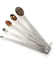 Measuring Spoons Set Of 5 tad Dash Pinch Smidgen And Drop Mini Stainless Steel