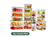 ZUNI Food Storage Containers BPA-Free Leak Proof with Labels & Pen