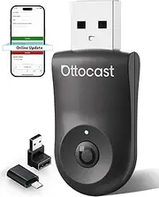 [OTTOCAST] Mini 2025 - Wireless CarPlay & Android Auto 2-in-1 Adapter, Plug & Play, 5GHz WiFi, Auto Connect for iPhone & Android, Fits 98%+ OEM Wired CarPlay Cars