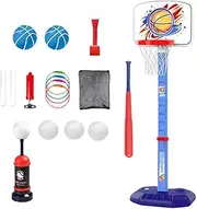 Children's Basketball Hoop Set with Pump and Balls for Indoor and Outdoor Use