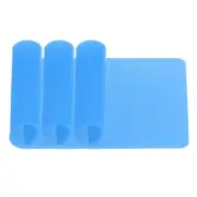 3pcs Silicone Mats for Crafts 5.9"x3.9" Multipurpose Table Protector Sheet Blue