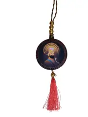 @ Sikh Guru Gobind Singh Car Hanging With Red Thread Tassel W289