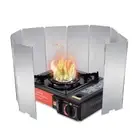 Folding Gas Stove Wind Shield Cassette Stove Windshield Outdoor Picnic BBQ