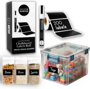 200 Chalkboard Labels for Jars, Containers, Pantry, Storage Bins, Glass Bottles