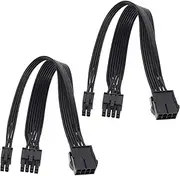 eMagTech 2Pcs CPU 8 Pin to ATX 8 Pin + 4 Pin Power Supply Cable - PSU Extension Cable Compatible With SFX Fanless Power Supplies