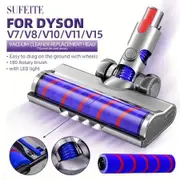 Vacuum Cleaner Motorhead,Compatible With Dyson V7 V8 V10 V11 V15 V8slim Soft Roller Brush Head with LED Lights,V Shape Turbo Bristle