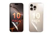 10 Set Soft PET Film Screen Protector for Apple iPhone 16 PRO MAX Front and Back Guard Bulk