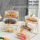 Lightweight Fruit Container Plastic Bowl Elegant 3-tier Dried Display Tray