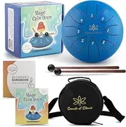 Steel Tongue Drum for Kids, Magic Calm Drum 6 Inch 8 Notes with Sing-A-Long Storybook and Songbook, Drums, Music Toys, Musical Instruments for Kids Ages 5-9, Anger Management Gifts