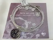 Alex and Ani Art Infusion Set Path of Life II Shiny Silver Charm Bangle Bracelet