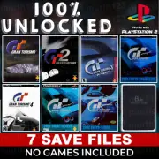 GRAN TURISMO 1 2 3 4 | MEMORY CARD SAVES | 100% Unlock! All Cars! Tracks PS1 PS2