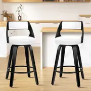2x ALFORDSON Bar Stools Eden Black White